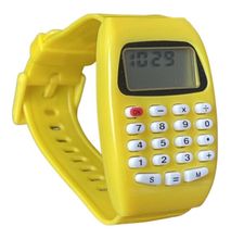 Children Classic Calculator Watch Square Wrist Watch Mini Portable For Kids Gift